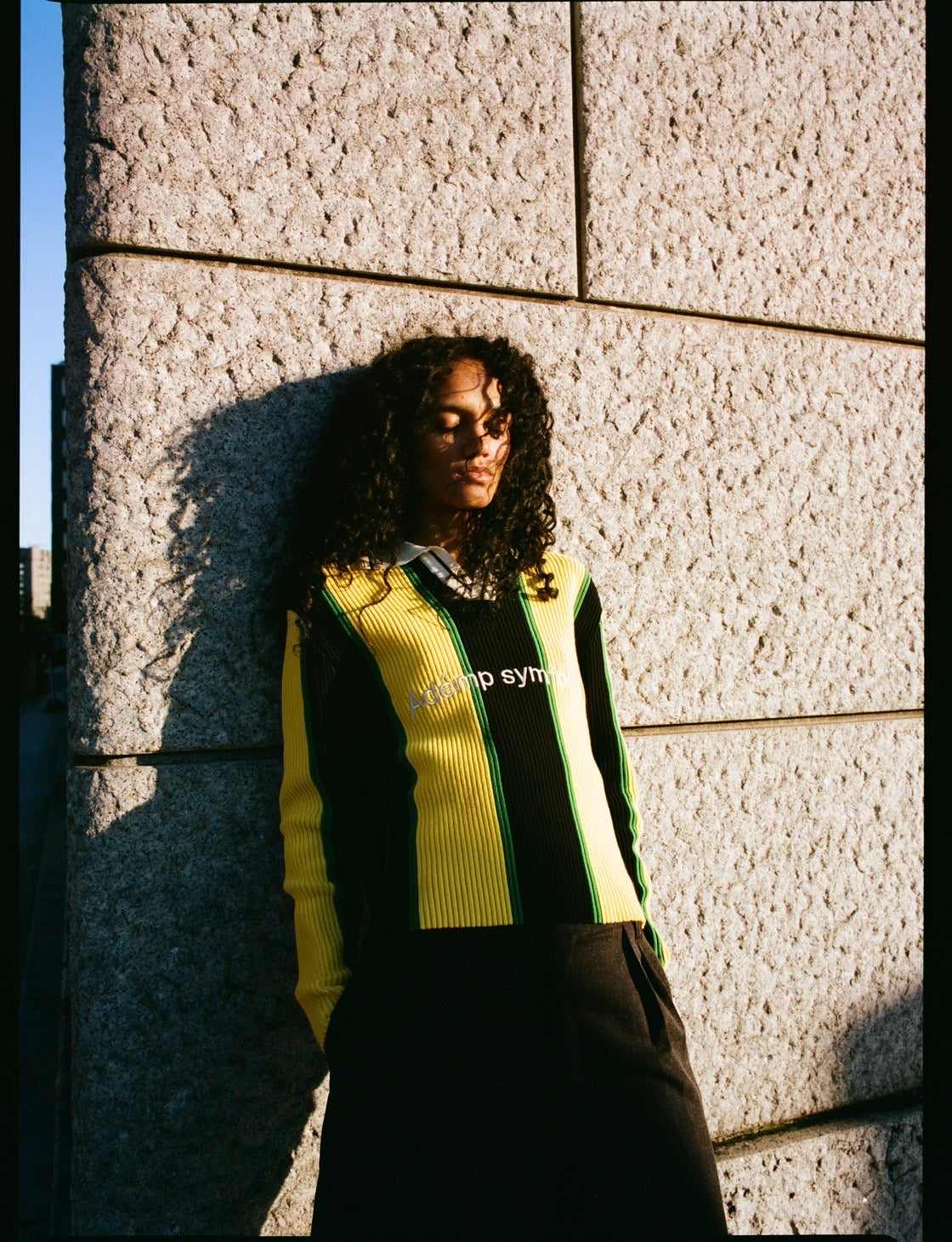Knitted football shirt - Yellow×Black×Green